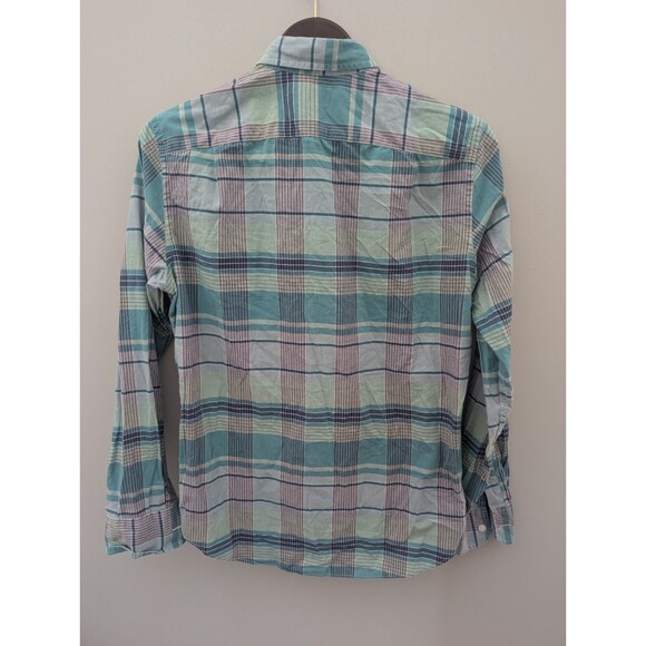 J Crew Men's Shirt Small Pastel Blue Summer Plaid Long Sleeve Button Down #40732 - Picture 4 of 13